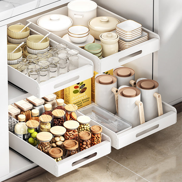 Rebrilliant Pull Out Cabinet Organizer Sturdy Carbon Steel Adhesive ...